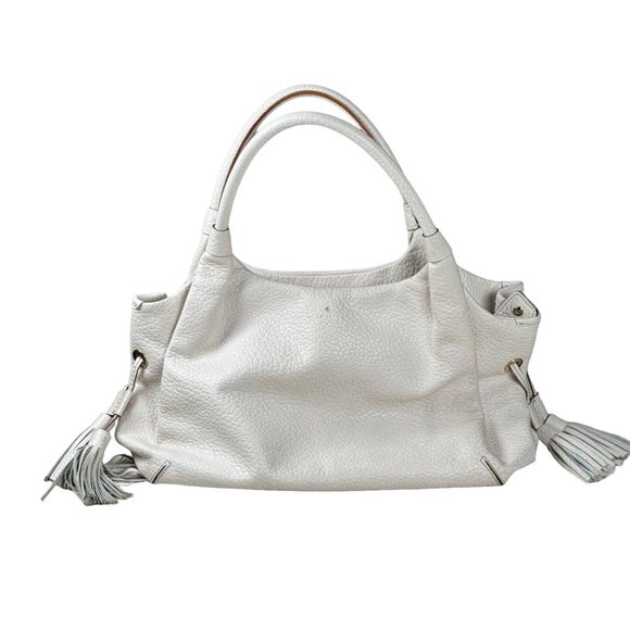 kate spade Handbags - Kate Spade Cream Satchel with Tassels